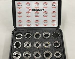 15 BURNDY Crimper Crimping U Crimp Stainless Steel Die Set W/ Carrying Case