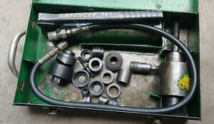 GREENLEE 7646 HYDRAULIC KNOCKOUT PUNCH DRIVER SET W/ HYDRAULIC RAM 767