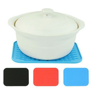 Household Silica Gel Dish Drying Mat Kitchen Sink Drainer Tea Towel Useful