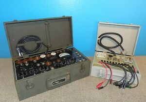 US Army I-177B Mutual Conductance Tube Tester w/MX-949A/U Socket Adapter Daven