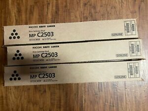 New Genuine Ricoh Savin Lanier Black (3pk)Toners for the MP C2503 series