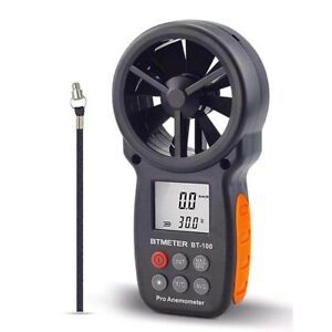 BT-100 Digital Anemometer Handheld Wind Speed Meter Range 0.3-30m/s -LCD Display