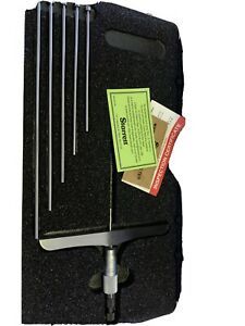 STARRETT 445-6R DEPTH GAGE 0-6 UN used In Case With 4 Inch Base