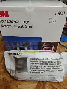 3M 6900 Full Face Respirator W/1 PR 60923 Cartridge LARGE