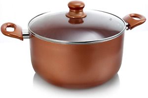 Better Chef 5 Qt. Copper Colored Ceramic Coated Dutchoven with Glass Lid