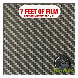 Hydrographic film Metallic Carbon Fiber Weave hydro dipping 7&#039; x 20&#034; hydro dip