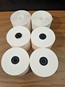 6 Rolls  2 1/4&#034; x 2-3/4&#034; 1 Ply Paper Adding Machine/Calculator Roll Unbranded