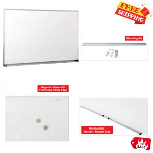 Universal Melamine Dry Erase Board, 36&#034; x 24&#034;, Satin-Finished Aluminum Frame