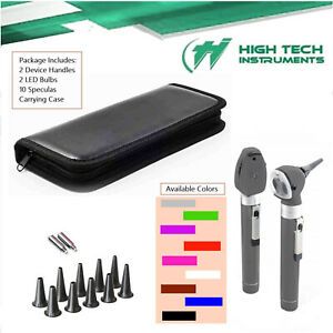 Premium Fiber Optic Otoscope Ophthalmoscope Examination LED Diagnostic ENT SET