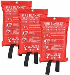 WSSCKT Fire Blanket, Fire Suppression Blanket, Flame Retardant Survival Safety C