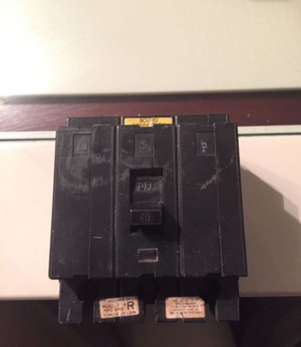 Square d ehb ehb34040 40-amp 3-pole 40a 3p 277/480v bolt-on circuit breaker used for sale
