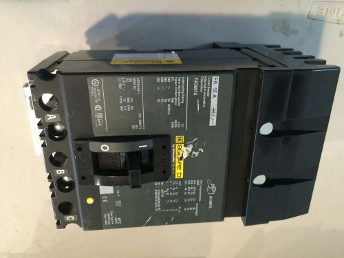 FA36015 SQUARE D Circuit Breaker 3P 600V 15A I-Line Breaker