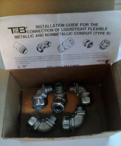 Box 5--1/2&#034; 90 degree steel liquid tight flexible conduit seal tight connector for sale