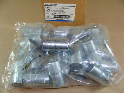 (25) new t&amp;b steel city tk123a 1&#034; emt set screw thin wall conduit wire couplings for sale