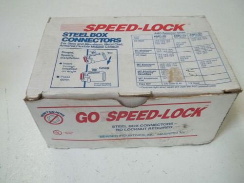 Lot of 25 speed-lock amc-75 3/4&#034; steel box connectors *new in a box* for sale