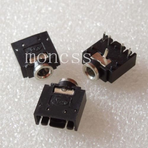 100pcs 5pin 3.5mm stereo socket headphones jack pcb mount connectors 3f07 for sale