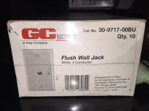 GC ELECTRONICS Flush Wall Jack White 4- Conductor Pack Of 10