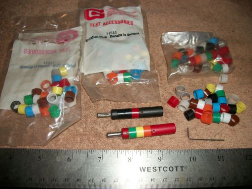 LOT OF COLOR CODED ISOLATION PLUGS BANANA TO BANANA! a