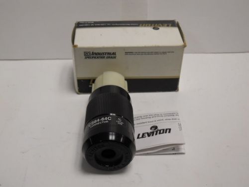 Leviton california twist locking connector plug non-nema 50a 480v cs84-64c boxed for sale