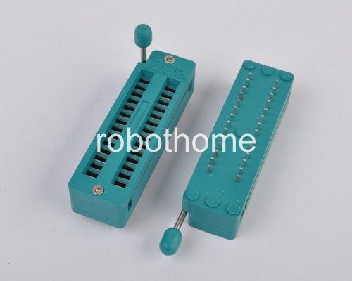 2pcs zif 28-pin 28 pins test universal ic socket narrow brand new for sale