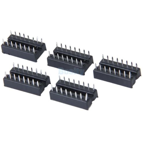5pcs 16 pin dip dip16 ic socket adapter solder type test sockets pitch 2.54 mm for sale