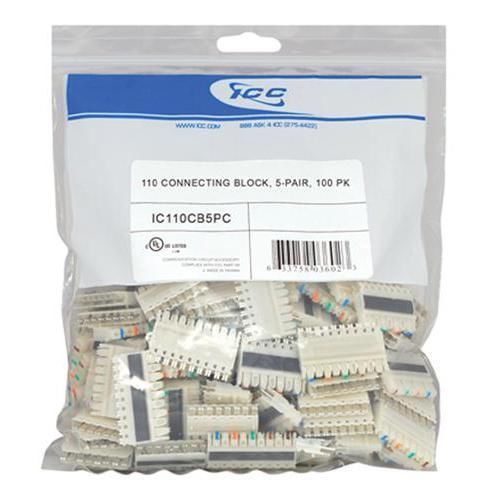Icc ic110cb5pc 110 connecting block, 5-pair, 100 pk for sale