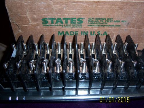 NEW STATES M-25012 12-POLE TERMINAL BLOCK 50 AMPS 600 VAC 341994