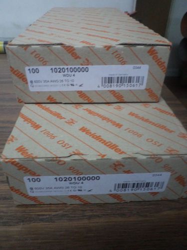 Lot of 200 pcs weidmuller wdu 4 1021000000 terminal block brand new in box for sale