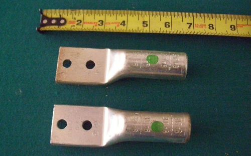 Two - t&amp;b thomas &amp; betts 400mcm cu-al #60268 compression lugs - more available for sale