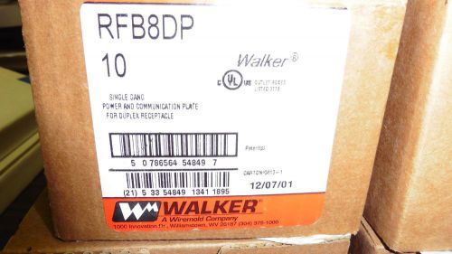 BOX 10 NEW WALKER WIREMOLD RFB8DP POWER COMMUNICATION PLATE DUPLEX RECEPTACLES