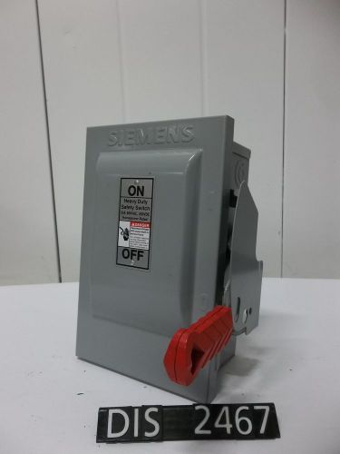 Siemens 600 volt 30 amp non fused disconnects (dis2467) for sale