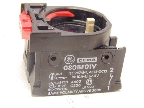 GENERAL ELECTRIC CONTACT BLOCK 080BF01V NEW IN BOX (R5-2-40)