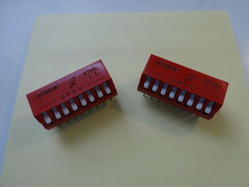 New 2pcs grayhill 76psb08t 8 pos piano dip switch for sale