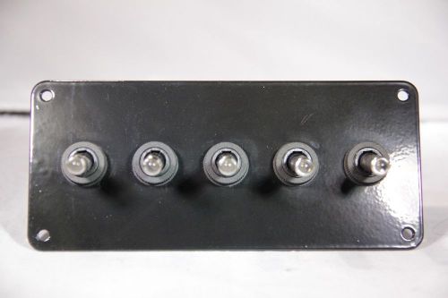 LED toggle switches - WHITE - w/  Flat Black Plate