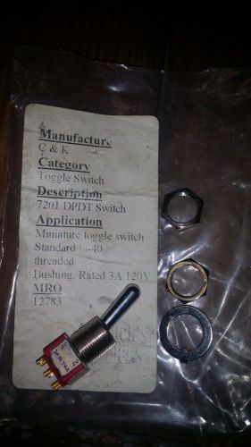 C&amp;k ~ 2 position ~ 7201 ~ dpdt toggle switch for sale