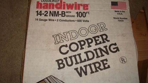 DIAMOND HANDWIRE 14-2 NM-B W/GROUND INDOOR COOPER BUILDING WIRE &#034;USED&#034;