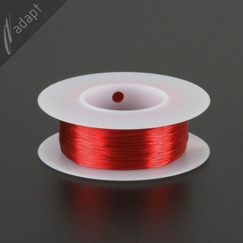 Magnet Wire, Enameled Copper, Red, 32 AWG (gauge), HPN, 130C, 1/8 lb, 613 ft