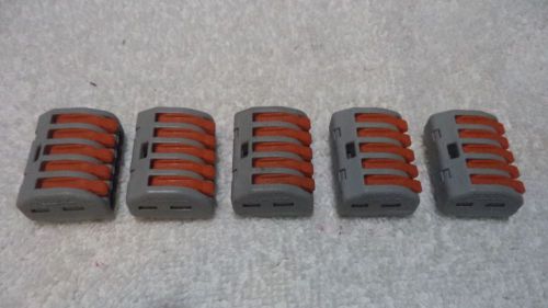 5-POLE LEVER NUT CAGE CLAMP (LOT OF 5)