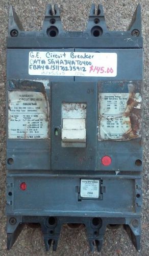 Circuit breaker general electric sgha34at0400 for sale