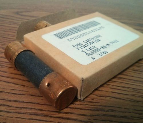 New bussmann fuse cartridge # f15a250v10a box x 5 mil spec issued for sale