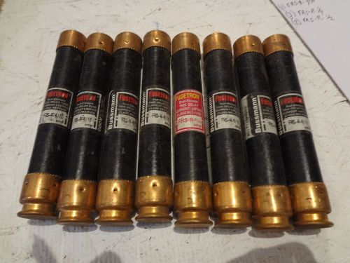 (8) fusetron dual element time delay fuse frs-r-6/10 current limiting bussman for sale