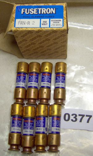 (0377) lot of 8 fusetron frn-r-2 fuses nib 8a 250v for sale