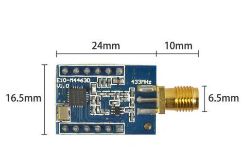 2pcs of 12.5dbm rf module rf-4463sma +si4463-b1b sma external antenna electronic for sale