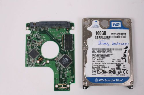 Wd wd1600bevt-00zct0 160gb 2,5 sata hard drive / pcb (circuit board) only for da for sale