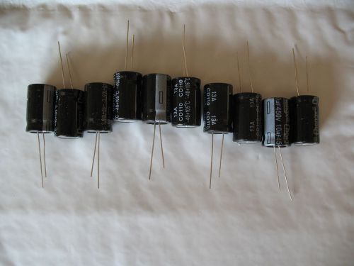 (10)Capacitors-10uf 450V13x20 -40+105 degrees c - SHIPS FROM USA