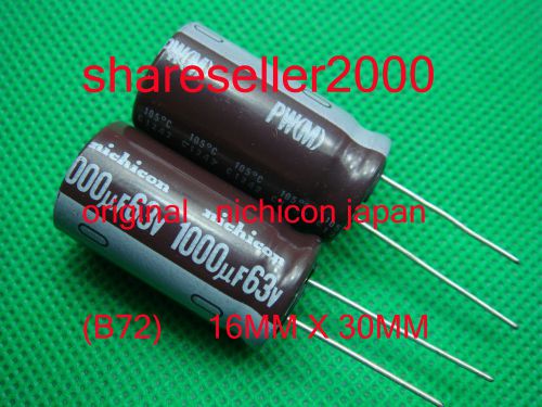 10PC ORIGINAL Nichicon 1000uF 63v 125c Radial Electrolytic Capacitor NEW AR