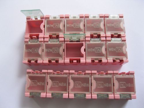 60 pcs Pink SMD SMT Electronic Component Mini Storage Box