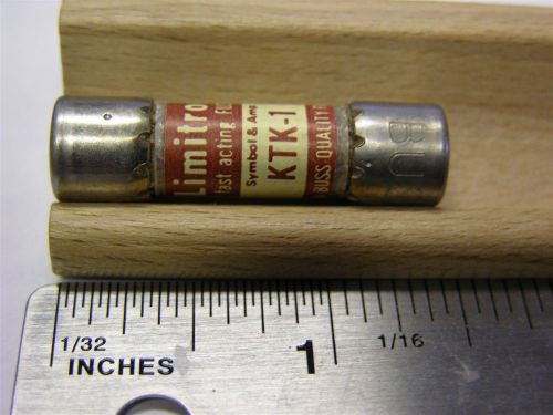 4 Buss KTK-1 1A 600VAC Fast Acting Limitron Fuses