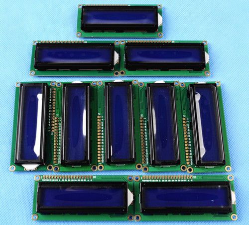 10pcs lcd1602 hd44780 character lcd display module lcm blue backlight 16x2 for sale