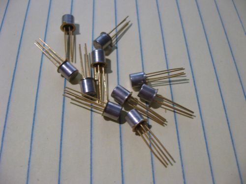 Lot of 10 2N2865 Silicon NPN BiPolar Transistor 600MHz Metal Case NOS